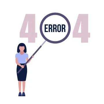 Website 404 error concept Stock Illustration