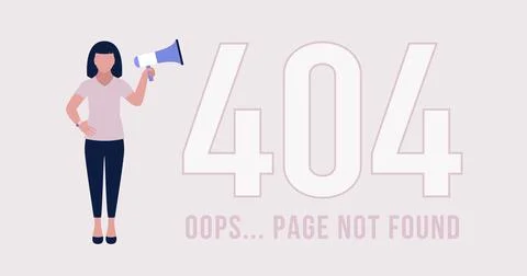 Website 404 error concept Stock Illustration