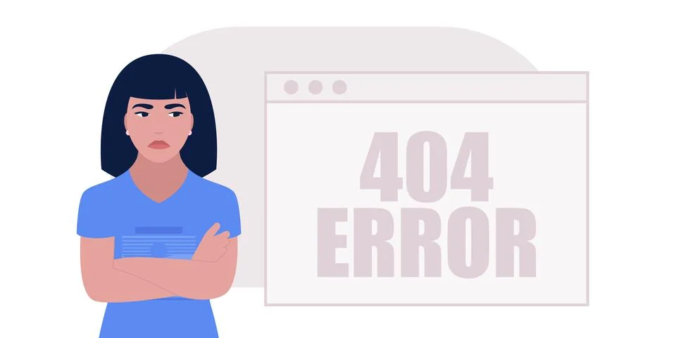 Website 404 error concept Stock Illustration
