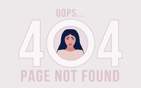 Website 404 error concept Stock Illustration