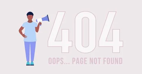 Website 404 error concept Stock Illustration