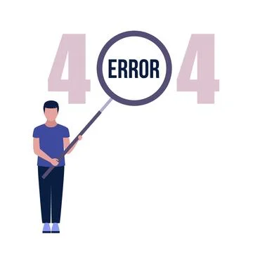 Website 404 error concept Stock Illustration