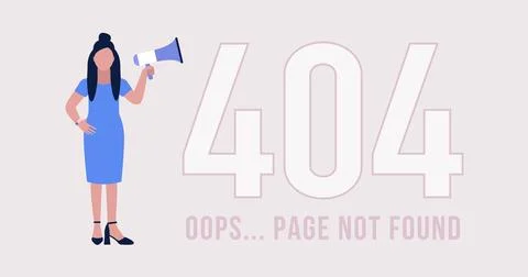 Website 404 error concept Stock Illustration