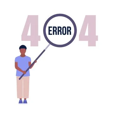 Website 404 error concept Stock Illustration
