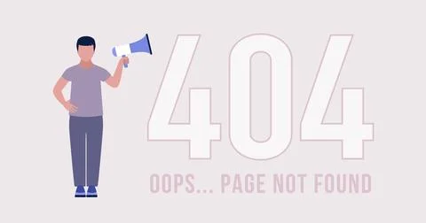 Website 404 error concept Stock Illustration