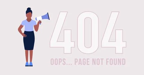 Website 404 error concept Stock Illustration