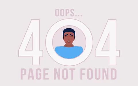 Website 404 error concept Stock Illustration