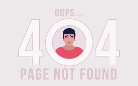 Website 404 error concept Stock Illustration