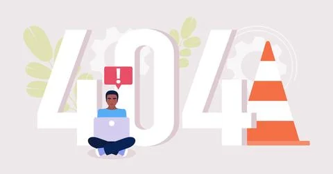 Website 404 error Ilustração Stock