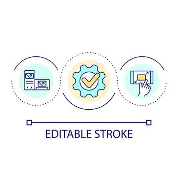 Website adaptability loop concept icon 스톡 일러스트