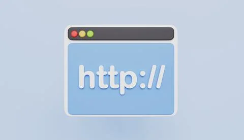 Website address with hyperlink, Web window with http link, Data web browser 스톡 일러스트
