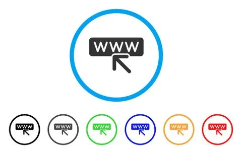 Website Address Rounded Icon イラスト素材