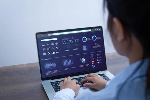 Website admins using SEO tools to get their websites ranked in top search r.. Stock Photos