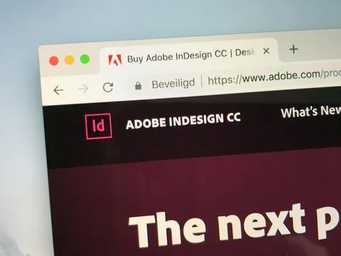Website of Adobe Indesign Creative Cloud Stock Photos
