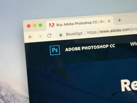 Website of Adobe Photoshop Creative Cloud. Stock Photos