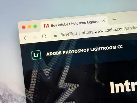Website of Adobe Photoshop Lightroom Creative Cloud Stock Photos