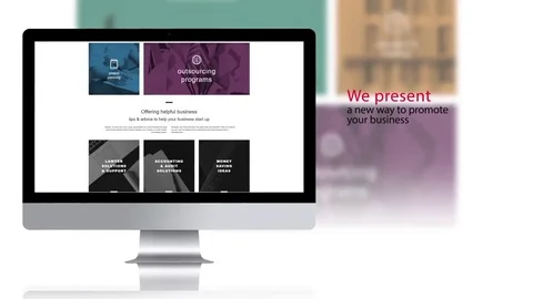 Website Advertising Template for Webdesign Promotion Stock After Effects