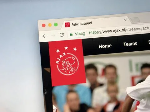 Website of AFC Ajax Stock Photos