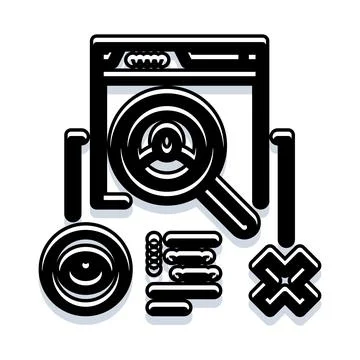 Website analysis and seo optimization icon イラスト素材