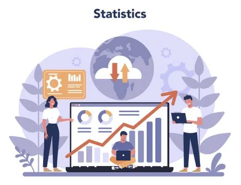 Website analysis concept. Web page improvement for business Illustrazione stock