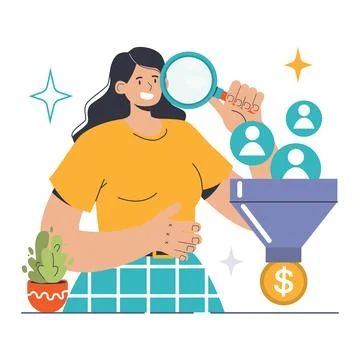 Website analysis. Conversion rate and traffic analysis. Experts analyzing Stockillustratie