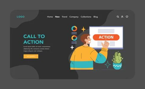 Website analysis dark or night mode web or landing. Conversion rate Stockillustratie