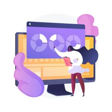 Website analysis vector concept metaphor. Stock Illustration