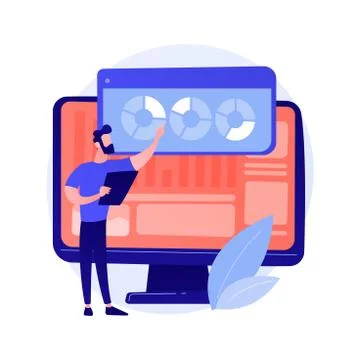 Website analysis vector concept metaphor. Stock Illustration