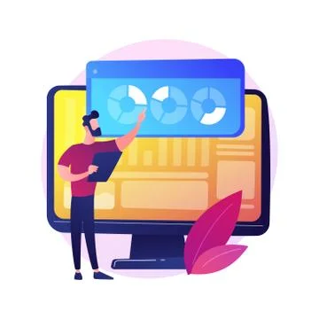 Website analysis vector concept metaphor. Stock Illustration