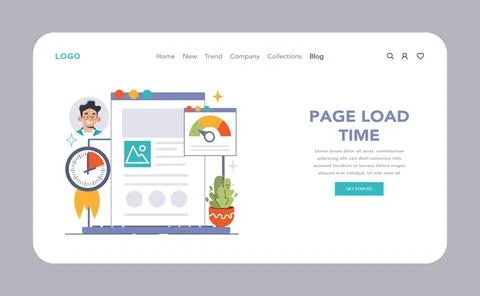 Website analysis web or landing. Conversion rate and traffic analysis Stock Illustration