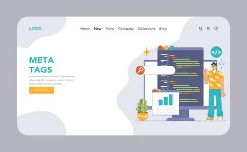 Website analysis web or landing. Conversion rate and traffic analysis Illustrazione stock