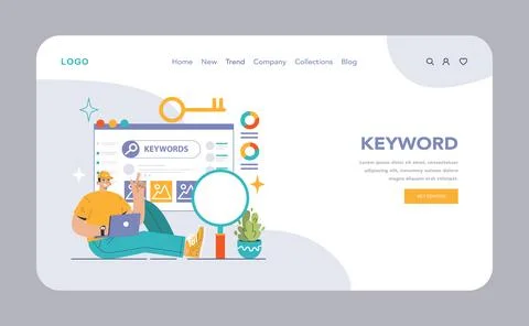 Website analysis web or landing. Conversion rate and traffic analysis Illustrazione stock