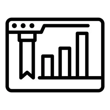 Website analytic icon, outline style Stock Illustration