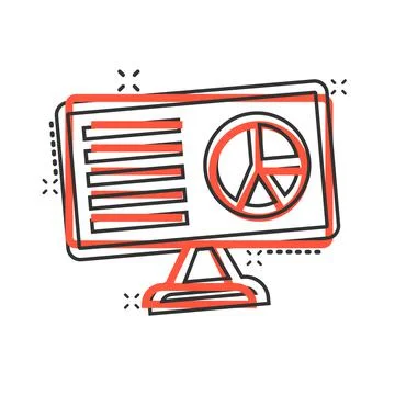 Website analytics icon in comic style. SEO data cartoon vector illustration o 스톡 일러스트