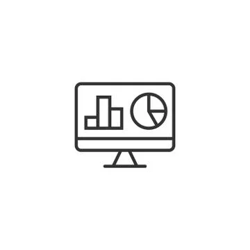 Website analytics icon in flat style. SEO data vector illustration on white i イラスト素材