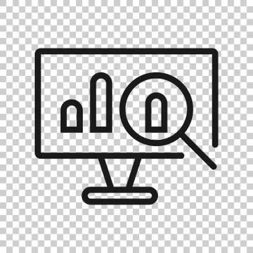 Website analytics icon in flat style. SEO data vector illustration on white i イラスト素材
