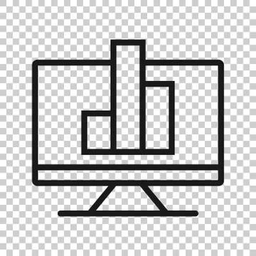 Website analytics icon in flat style. SEO data vector illustration on white i イラスト素材