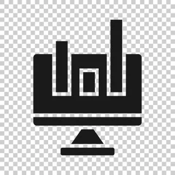 Website analytics icon in flat style. SEO data vector illustration on white i イラスト素材