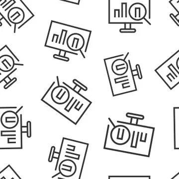 Website analytics icon in flat style. SEO data vector illustration on white i Stock Illustration