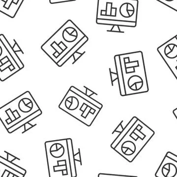 Website analytics icon in flat style. SEO data vector illustration on white i イラスト素材