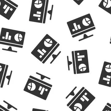 Website analytics icon in flat style. SEO data vector illustration on white i イラスト素材