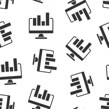 Website analytics icon in flat style. SEO data vector illustration on white i 스톡 일러스트