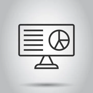 Website analytics icon in flat style. SEO data vector illustration on white i イラスト素材