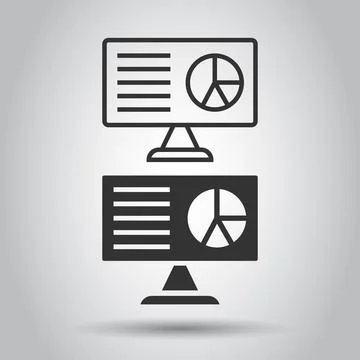 Website analytics icon in flat style. SEO data vector illustration on white i イラスト素材