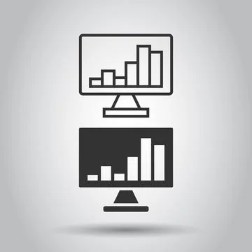Website analytics icon in flat style. SEO data vector illustration on white i イラスト素材