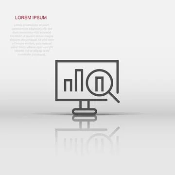Website analytics icon in flat style. SEO data vector illustration on white.. イラスト素材