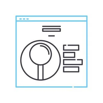 Website analytics line icon, outline symbol, vector illustration, concept sign イラスト素材