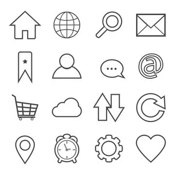 Website and internet icon Stock Illustration
