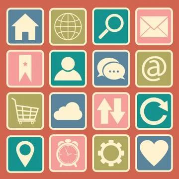 Website and internet icons Stock Illustration