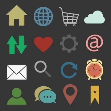Website and internet icons Stock Illustration